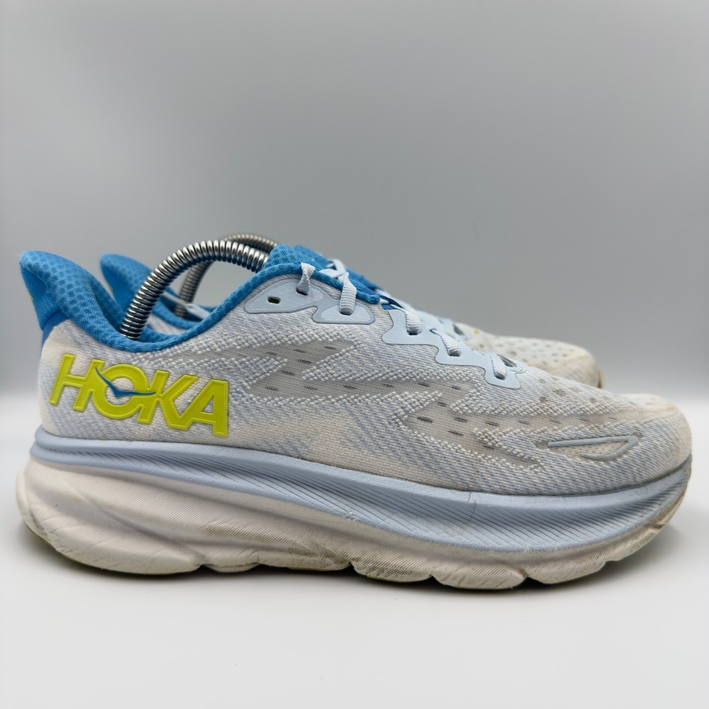Hoka One One Clifton 9 Mens Size 8.5 D Running Shoes 1127895 IWEP Blue White